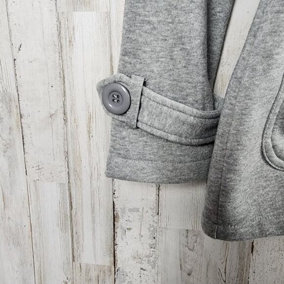Doublju Horn Button Hooded Coat Gray Size Medium - Picture 12 of 12